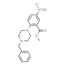 METHYL 2-(4-BENZYLPIPERAZINO)-5-NITROBENZENECARBOXYLATE结构式