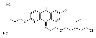 2-[2-[(2-butoxy-7-chlorobenzo[b][1,5]naphthyridin-1-ium-10-yl)amino]ethoxy]ethyl-(2-chloroethyl)-ethylazanium,dichloride Structure