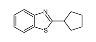 2-cyclopentyl-1,3-benzothiazole结构式