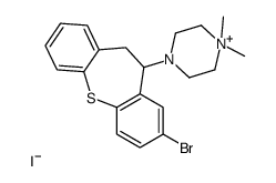 4-(3-bromo-5,6-dihydrobenzo[b][1]benzothiepin-5-yl)-1,1-dimethylpiperazin-1-ium,iodide结构式
