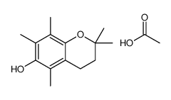acetic acid,2,2,5,7,8-pentamethyl-3,4-dihydrochromen-6-ol结构式