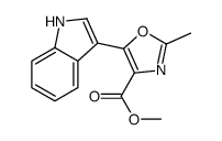 methyl 5-(1H-indol-3-yl)-2-methyl-1,3-oxazole-4-carboxylate结构式