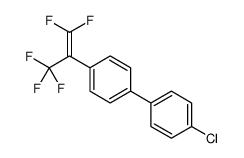 1-chloro-4-[4-(1,1,3,3,3-pentafluoroprop-1-en-2-yl)phenyl]benzene结构式
