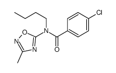 N-butyl-4-chloro-N-(3-methyl-1,2,4-oxadiazol-5-yl)benzamide结构式