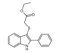 ethyl 2-[(2-phenyl-1H-indol-3-yl)sulfanyl]acetate Structure