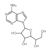 9H-Purin-6-amine,9-a-D-mannofuranosyl-结构式