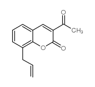 3-乙酰基-8-烯丙基-2H-色烯-2-酮结构式