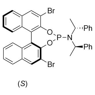 (11bS)-2,6-二溴-N,N-双((R)-1-苯基乙基)二萘并[2,1-d:1',2'-f][1,3,2]二氧磷杂-4-胺结构式