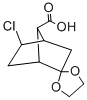 (1ALPHA,4ALPHA,5ALPHA,7S*)-(-)-5-氯螺[双环[2.2.1]庚烷-2,2'-[1,3]二氧杂环戊烷]-7-羧酸结构式