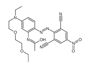 N-[2-[(2,6-dicyano-4-nitrophenyl)azo]-5-[[2-(2-ethoxyethoxy)ethyl]ethylamino]phenyl]acetamide Structure