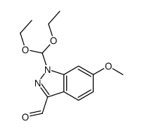 1-(diethoxymethyl)-6-methoxyindazole-3-carbaldehyde Structure