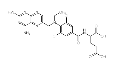 2-[[3,5-dichloro-4-[(2,4-diaminopteridin-6-yl)methyl-ethyl-amino]benzoyl]amino]pentanedioic acid Structure