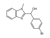 α-(1-Methyl-1H-benzimidazole-2-yl)-4-bromobenzyl alcohol结构式