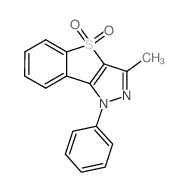 3-Methyl-1-phenyl-1H-(1)benzothieno(3,2-c)pyrazole 4,4-dioxide结构式