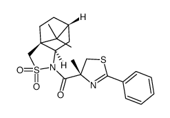 (1S)-2,10-N-[4-methyl-2-phenylthiazoline-4-carbonyl]camphorsultam结构式