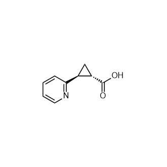 反式-2-(吡啶-2-基)环丙烷羧酸结构式
