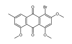 1-bromo-2,4,5-trimethoxy-7-methyl-anthraquinone结构式
