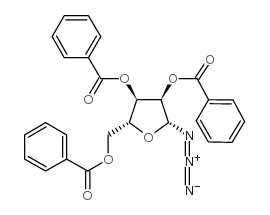 1-叠氮基-2,3,5-三苯甲酰氧基-beta-D-呋喃核糖结构式