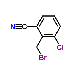 2-(溴甲基)-3-氯苯甲腈结构式