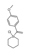 1-chloro-1-[1-(4-methoxyphenyl)vinyl]-1-silacyclohexane结构式