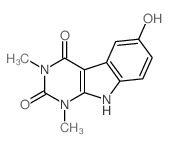 6-hydroxy-1,3-dimethyl-9H-pyrimido[4,5-b]indole-2,4-dione Structure