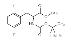 (2r)-2-[(叔丁氧基羰基)氨基]-3-(2,5-二氟苯基)丙酸甲酯结构式