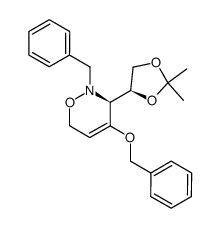 (3S,4'S)-2-benzyl-4-benzyloxy-3-(2',2'-dimethyl-1',3'-dioxolan-4'-yl)-3,6-dihydro-2H-1,2-oxazine结构式