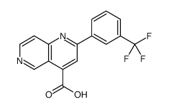 1,6-Naphthyridine-4-carboxylic acid, 2-[3-(trifluoromethyl)phenyl]结构式
