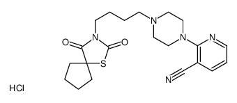 2-[4-[4-(2,4-dioxo-1-thia-3-azaspiro[4.4]nonan-3-yl)butyl]piperazin-1-yl]pyridine-3-carbonitrile,hydrochloride结构式