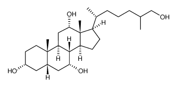 17-(7-hydroxy-6-methyl-heptan-2-yl)-10,13-dimethyl-2,3,4,5,6,7,8,9,11,12,14,15,16,17-tetradecahydro-1H-cyclopenta[a]phenanthrene-3,7,12-triol structure