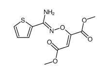 dimethyl 2-((((Z)-amino(thiophen-2-yl)methylene)amino)oxy)but-2-enedioate结构式