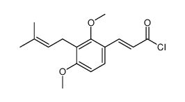 2,4-dimethoxy-3-γ,γ-dimethylallyl-trans-cinnamoyl chloride结构式