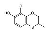 8-chloro-3-methyl-2,3-dihydro-1,4-benzoxathiin-7-ol结构式