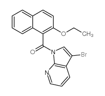 3-溴-1-(2-乙氧基萘甲酰基)-7-氮杂吲哚结构式