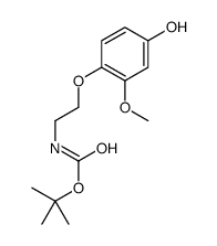 N-叔-Boc-2-(4-羟基-2-甲氧基苯氧基)-乙胺结构式