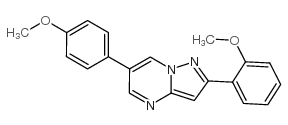 2-(2-甲氧基苯基)-6-(4-甲氧基苯基)-吡唑并[1,5-a]嘧啶结构式