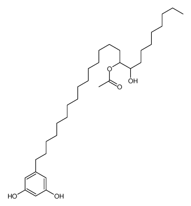 [25-(3,5-dihydroxyphenyl)-9-hydroxypentacosan-10-yl] acetate Structure
