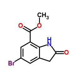 5-溴-2-氧代二氢吲哚-7-甲酸甲酯图片
