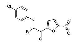 2-bromo-3-(4-chlorophenyl)-1-(5-nitrofuran-2-yl)prop-2-en-1-one结构式