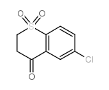 6-氯硫代苯并二氢吡喃-4-酮1,1-二氧化物结构式