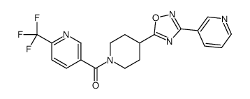 [4-(3-pyridin-3-yl-1,2,4-oxadiazol-5-yl)piperidin-1-yl]-[6-(trifluoromethyl)pyridin-3-yl]methanone Structure