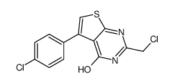 2-氯甲基-5-(4-氯苯基)噻吩并[2,3-d]嘧啶-4(3h-)-酮结构式