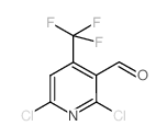 2,6-二氯-4-(三氟甲基)烟醛结构式