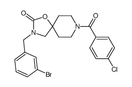 [100] 3-(3-bromobenzyl)-8-(4-chlorobenzoyl)-1-oxa-3,8-diazaspiro[4.5]decan-2-one结构式