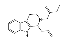 1-allyl-2-(2-ethyl-allyl)-2,3,4,9-tetrahydro-1H-β-carboline结构式