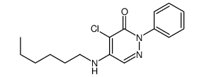 4-chloro-5-(hexylamino)-2-phenylpyridazin-3-one Structure