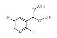 5-Bromo-2-chloro-3-(dimethoxymethyl)pyridine Structure