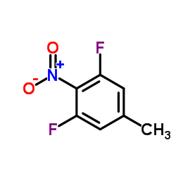 1,3-二氟-5-甲基-2-硝基苯结构式