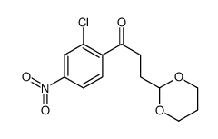 1-(2-chloro-4-nitrophenyl)-3-(1,3-dioxan-2-yl)propan-1-one结构式