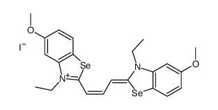 3-ethyl-2-[3-(3-ethyl-5-methoxy-3H-benzoselenazol-2-ylidene)prop-1-enyl]-5-methoxybenzoselenazolium iodide Structure